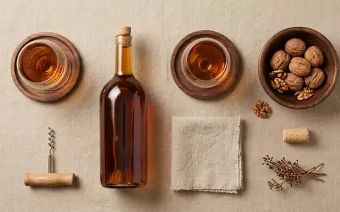 Flatlay-Arrangement rund um Weinbrand zum Thema Rémy Martin Cognac, ISIN FR0000130395, weiches Oberlicht - Foto: THN