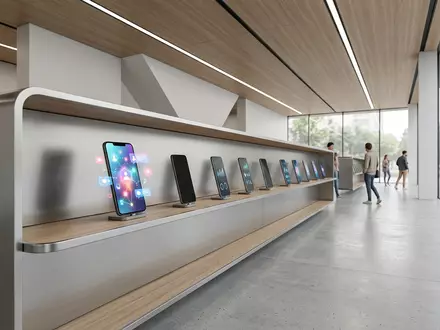 Architektur-Render im Elektronik-Fachmarkt mit Soziale Netzwerk-App zum Thema Reddit App, ISIN US75734B1008, neutrales Tageslicht - Foto: THN