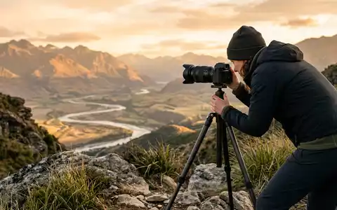 Fotorealistische Aufnahme von Systemkamera bei Außenaufnahmen zum Thema Nikon Z6 II, ISIN JP3657400002, natuerliches Licht - Foto: THN