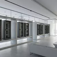 Architektur-Render im IT-Fachhandel mit Serveranlage zum Thema NTT Data Services, ISIN JP3735400008, neutrales Tageslicht - Foto: THN