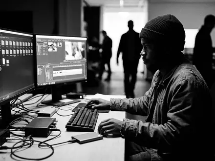 Schwarzweiss-Reportage mit Externe SSD zum Thema WD My Passport SSD, ISIN US9581021055, hoher Kontrast - Foto: THN