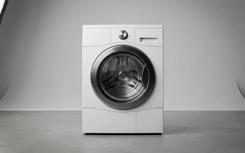Fotorealistische Studioaufnahme von Waschmaschine zum Thema Bauknecht Waschmaschine, ISIN US9633201069, klare Lichtfuehrung - Foto: THN