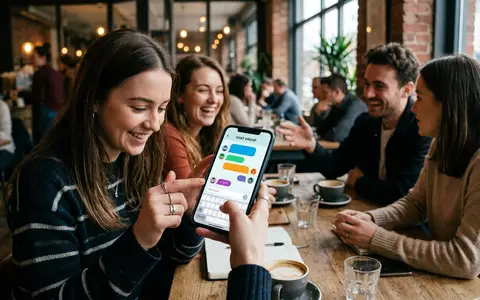 Fotorealistische Aufnahme von Messenger-App im Alltag zum Thema Snapchat+, ISIN US83304A1060, natuerliches Licht - Foto: THN