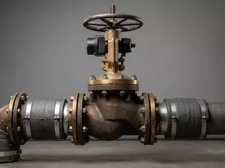 Fotorealistische Studioaufnahme von Dampftechnik zum Thema Spirax Sarco Dampftechnik, ISIN GB0031424824, klare Lichtfuehrung - Foto: THN