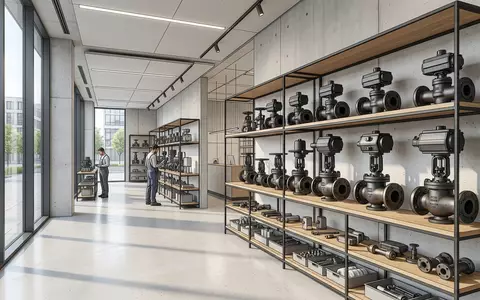 Architektur-Render im Industriebedarf-Fachhandel mit Dampftechnik zum Thema Spirax Sarco Dampftechnik, ISIN GB0031424824, neutrales Tageslicht - Foto: THN