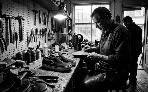 Schwarzweiss-Reportage mit Leinenschuh zum Thema Vans Slip-On, ISIN US9182041080, hoher Kontrast, sachlich dargestellt - Foto: THN