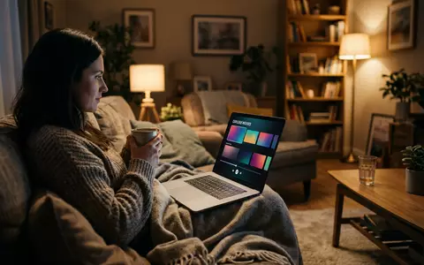 Fotorealistische Aufnahme von Streamingdienst im Wohnzimmer zum Thema HBO Max, ISIN US9344231041, natuerliches Licht - Foto: THN