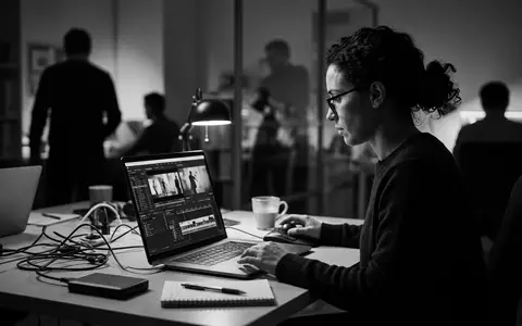 Schwarzweiss-Reportage mit Streamingdienst zum Thema HBO Max, ISIN US9344231041, hoher Kontrast, sachlich dargestellt - Foto: THN