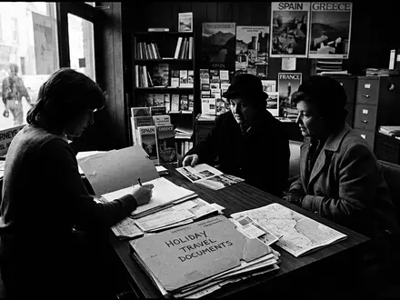 Schwarzweiss-Reportage mit Pauschalreise zum Thema TUI Pauschalreise, ISIN DE000TUAG505, hoher Kontrast, sachlich dargestellt - Foto: THN