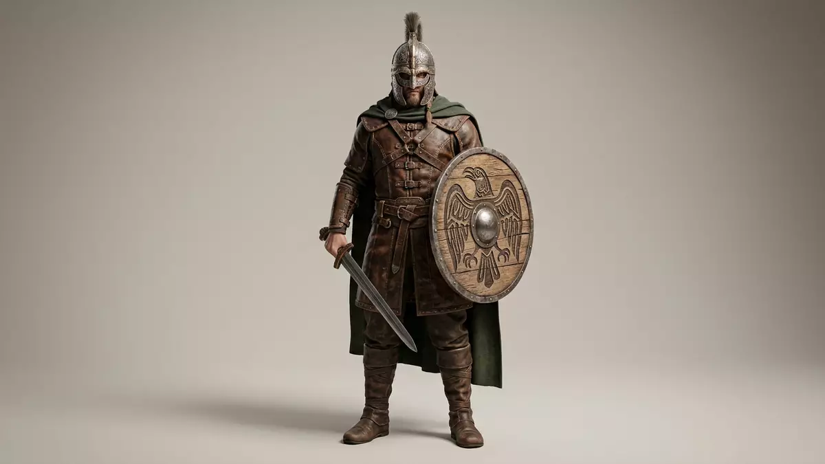 Fotorealistische Studioansicht von Historisches Actionspiel in neutraler Produktdarstellung