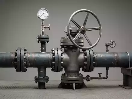 Fotorealistische Studioaufnahme von Gasversorgung zum Thema Uniper Gas, ISIN DE000UNSE018, klare Lichtfuehrung - Foto: THN