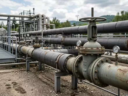 Fotorealistische Aufnahme von Gasversorgung im Versorgungsnetz zum Thema Uniper Gas, ISIN DE000UNSE018, natuerliches Licht - Foto: THN