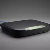 Fotorealistische Studioaufnahme von Netzwerkrouter zum Thema UniFi Dream Machine, ISIN US90353W1036, klare Lichtfuehrung - Foto: THN