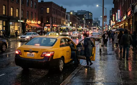 Fotorealistische Aufnahme von Taxifahrt im Stadtverkehr zum Thema Uber Fahrt, ISIN US90353T1007, natuerliches Licht - Foto: THN