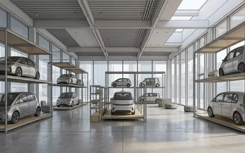 Architektur-Render im Mobilitätszentrum mit Taxifahrt zum Thema Uber Fahrt, ISIN US90353T1007, neutrales Tageslicht - Foto: THN