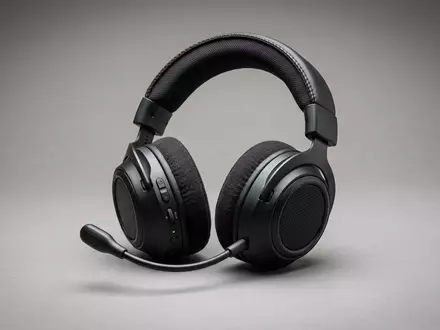 Fotorealistische Studioaufnahme von Gaming-Headset zum Thema Turtle Beach Stealth 600, ISIN US9004502061, klare Lichtfuehrung - Foto: THN