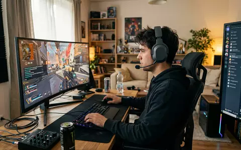 Fotorealistische Aufnahme von Gaming-Headset am Schreibtisch zum Thema Turtle Beach Stealth 600, ISIN US9004502061 - Foto: THN