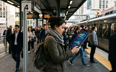 Fotorealistische Aufnahme von Smartphonevertrag auf Reisen zum Thema Tele2 Handyvertrag, ISIN SE0000667891, natuerliches Licht - Foto: THN