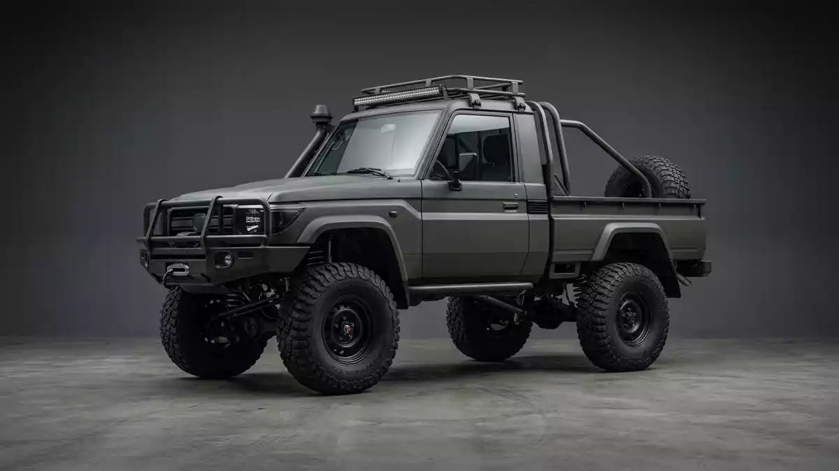 Fotorealistische Studioansicht von Geländewagen in neutraler Produktdarstellung