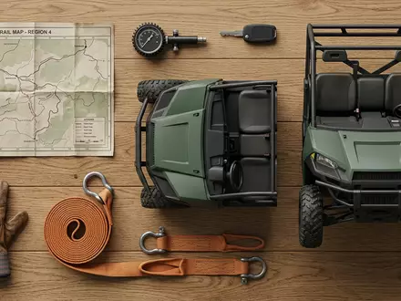 Flatlay-Arrangement rund um Geländewagen zum Thema Land Rover Defender, ISIN US8765685024, weiches Oberlicht - Foto: THN