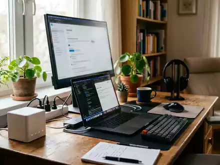 Fotorealistische Aufnahme von WLAN-Router im Homeoffice zum Thema Vodafone GigaCube, ISIN GB00BH4HKS39, natuerliches Licht - Foto: THN