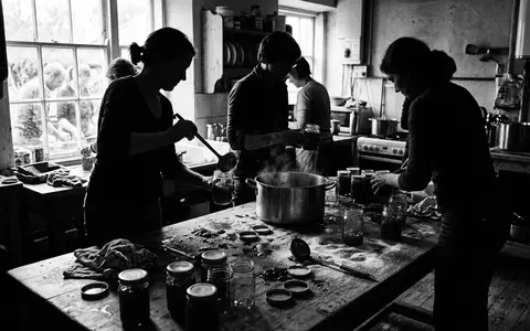 Schwarzweiss-Reportage mit Gelierzucker zum Thema Südzucker Gelierzucker, ISIN DE000ZLDS237, hoher Kontrast, sachlich dargestellt - Foto: THN