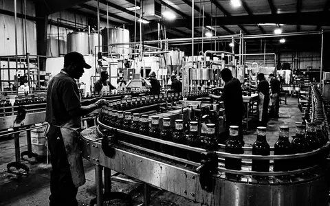 Schwarzweiss-Reportage mit Grillsauce zum Thema Bull's Eye BBQ Sauce, ISIN US5007541064, hoher Kontrast - Foto: THN
