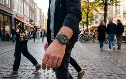 Fotorealistische Aufnahme von Armbanduhr im Alltag zum Thema Swatch Big Bold, ISIN CH0012255151, natuerliches Licht - Foto: THN