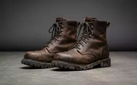 Fotorealistische Studioaufnahme von Sicherheitsstiefel zum Thema CAT Boots, ISIN US9778661024, klare Lichtfuehrung - Foto: THN