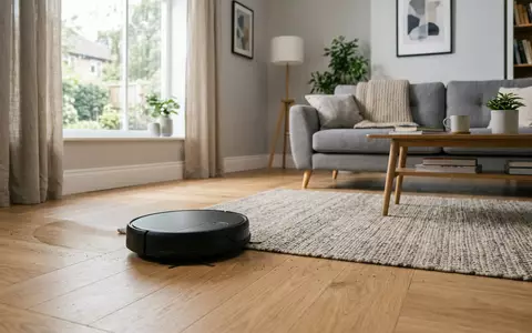 Fotorealistische Aufnahme von Saugroboter im Wohnzimmer zum Thema Xiaomi Saugroboter, ISIN KYG9830T1043, natuerliches Licht - Foto: THN