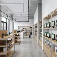 Architektur-Render im Elektronik-Fachmarkt mit Navigationsgerät zum Thema TomTom GO Navigation, ISIN NL0000387058, neutrales Tageslicht - Foto: THN