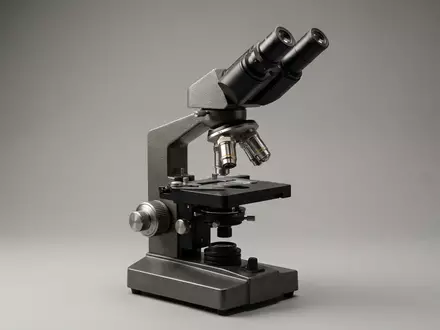 Fotorealistische Studioaufnahme von Mikroskop zum Thema Thermo Fisher Mikroskop, ISIN US8835561023, klare Lichtfuehrung - Foto: THN