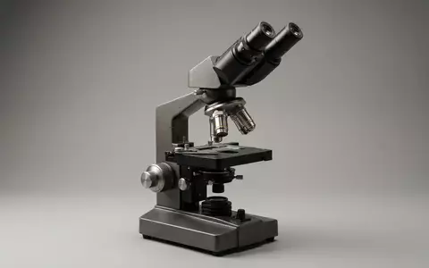 Fotorealistische Studioaufnahme von Mikroskop zum Thema Thermo Fisher Mikroskop, ISIN US8835561023, klare Lichtfuehrung - Foto: THN
