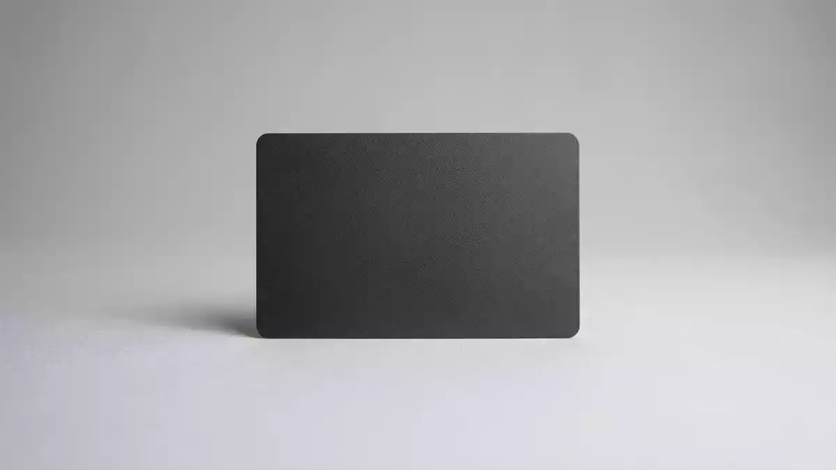 Fotorealistische Studioansicht von Kundenkarte in neutraler Produktdarstellung