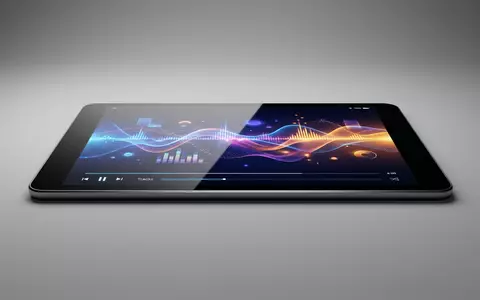 Fotorealistische Studioaufnahme von Musik-Streaming-App zum Thema Spotify Premium, ISIN LU1778762911, klare Lichtfuehrung - Foto: THN