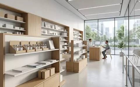 Architektur-Render im Apotheke mit Reiseimpfstoff zum Thema Valneva Impfstoff, ISIN FR0013280286, neutrales Tageslicht - Foto: THN