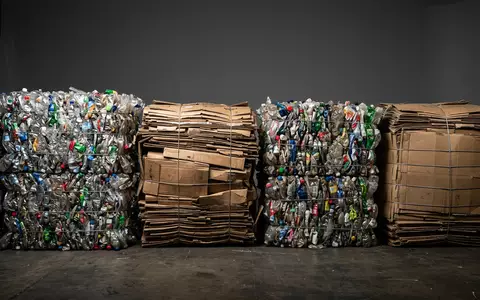 Fotorealistische Studioaufnahme von Recyclinganlage zum Thema Veolia Recycling, ISIN FR0000124141, klare Lichtfuehrung - Foto: THN
