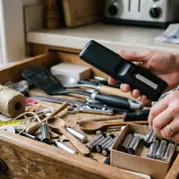 Fotorealistische Aufnahme von Mignonbatterien im Haushalt zum Thema Varta AA Batterien, ISIN DE000A0TGJ55, natuerliches Licht - Foto: THN