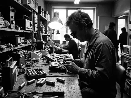 Schwarzweiss-Reportage mit Mignonbatterien zum Thema Varta AA Batterien, ISIN DE000A0TGJ55, hoher Kontrast - Foto: THN