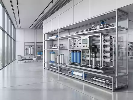 Architektur-Render im Wassertechnik-Fachhandel mit Wasseraufbereitung zum Thema Veolia Wasser, ISIN FR0010242511, neutrales Tageslicht - Foto: THN