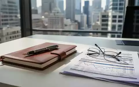 Schreibtisch in einem modernen Finanzbüro mit Notizbuch, Brille und Unterlagen bei natürlichem Tageslicht. - Foto: über boerse-global.de