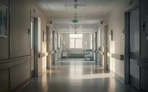 Ein leerer, modern gestalteter Krankenhausflur mit hellem Tageslichteinfall. - Foto: über boerse-global.de