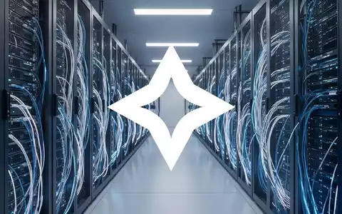 Abstrakte Darstellung moderner Rechenzentrum-Infrastruktur mit leuchtenden Glasfaserkabeln und Server-Racks. - Foto: über boerse-global.de