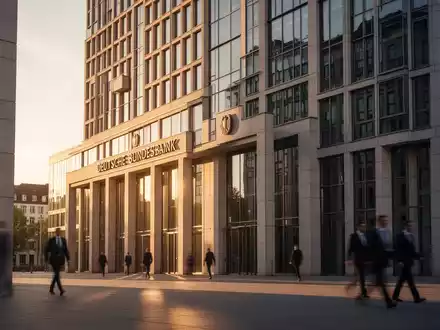 Die Zentrale der Deutschen Bundesbank bei Sonnenuntergang in Frankfurt am Main. - Foto: über boerse-global.de