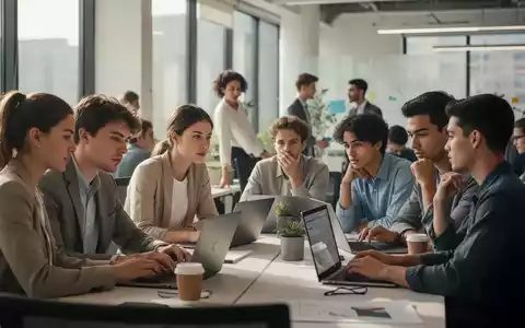 Junge Erwachsene arbeiten konzentriert an Laptops und in Gesprächen in einem modernen, hellen Büro. - Foto: über boerse-global.de
