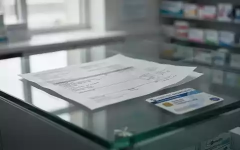 Ein Rezept und eine Versichertenkarte auf einem Apothekentresen. - Foto: über boerse-global.de