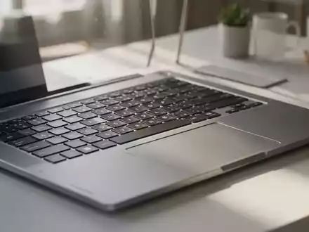 Nahaufnahme einer modernen Laptop-Tastatur in einem hellen, minimalistischen Büro als Symbol für lokale KI-Verarbeitung. - Foto: über boerse-global.de