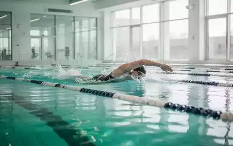 Eine Person beim Schwimmen in einem hellen Hallenbad zur therapeutischen Behandlung von Gelenkbeschwerden. - Foto: über boerse-global.de