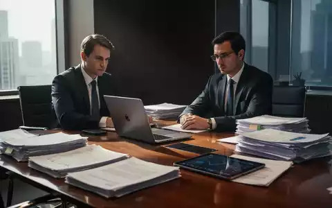 Eine konzentrierte Fachkraft in einem modernen Büro sitzt an einem Konferenztisch mit Laptops und Finanzunterlagen. - Foto: über boerse-global.de