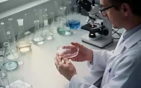 Wissenschaftler in einem Labor bei der Arbeit mit Proben zur Erforschung der Darmgesundheit und Zellalterung. - Foto: über boerse-global.de